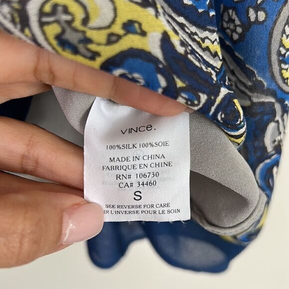 Vince Floral Chiffon Top - Picture 5 of 7